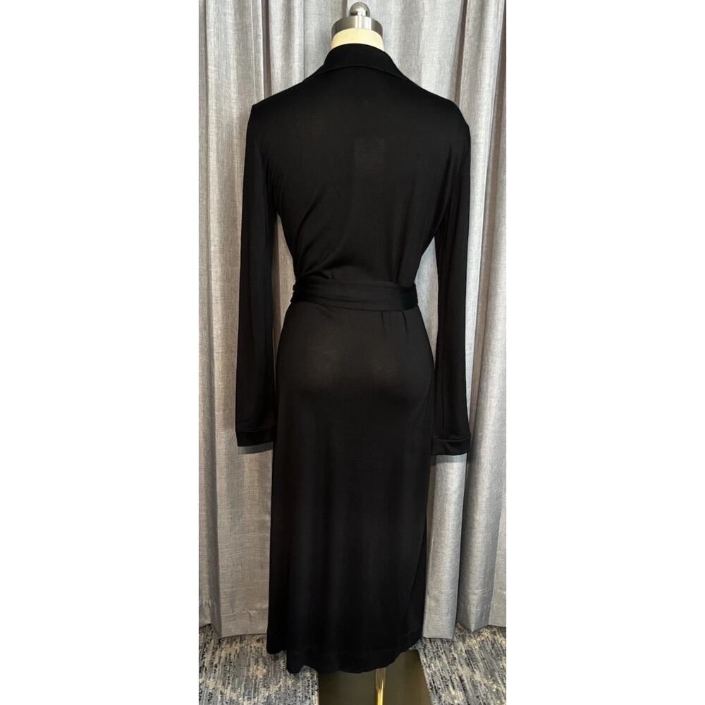 NWT QUINCE 100% SILK JERSEY MIDI WRAP DRESS Size Small Black MSRP $150 - Picture 8 of 16
